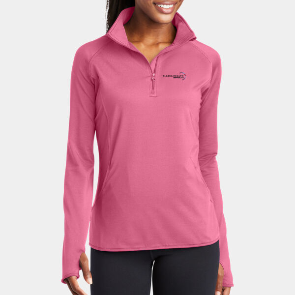 Sport-Tek Ladies Sport-Wick Stretch 1/2-Zip Pullover - Embroidered Thumbnail